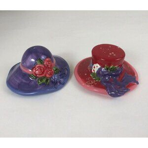 Vintage CIC Ladies In Red The Red Hat Society Salt & Pepper Shakers
